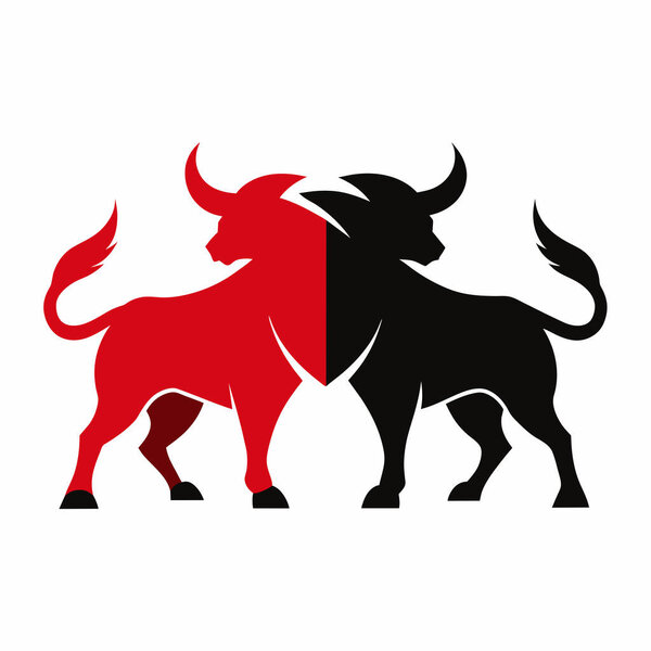 векторный шаблон логотипа быка