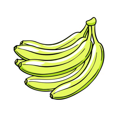 çizgi film karalaması muz vektör çizimi