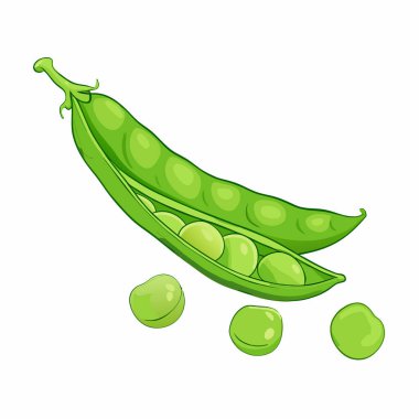 vektör karikatür yeşil bezelyeler.