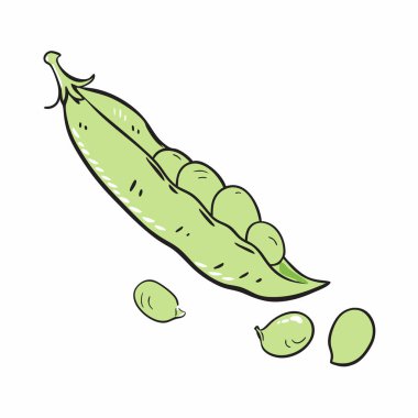 çizgi film doodle salatalık beyaz arka plan üzerinde