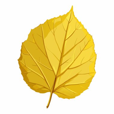 Sonbahar yaprağı simgesi, çizgi film tarzı