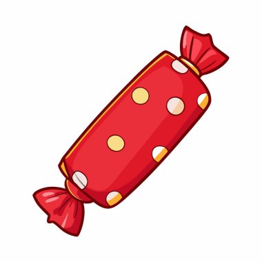 Kırmızı Noel Krakeri beyaz arkaplanda izole