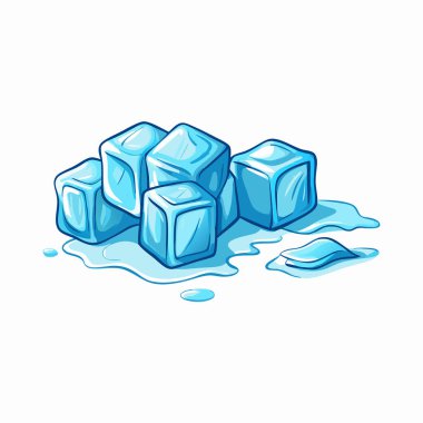 Farklı şekillerde buz kübü vektör kümesi