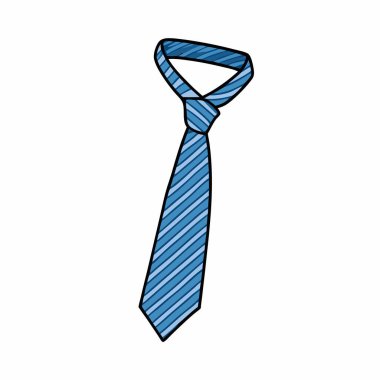 Beyaz izole mavi kravat