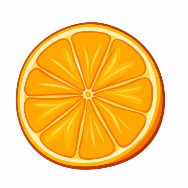 Beyaz arkaplanda izole edilmiş turuncu dilim