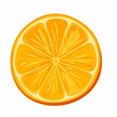 Beyaz arkaplanda izole edilmiş bir portakal dilimi