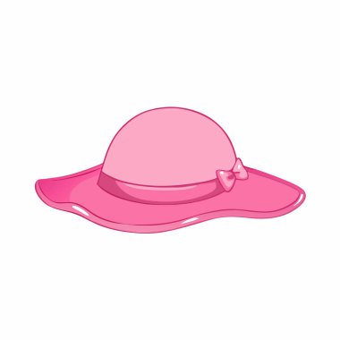 Pembe kadın şapkası. vektör illüstrasyonu
