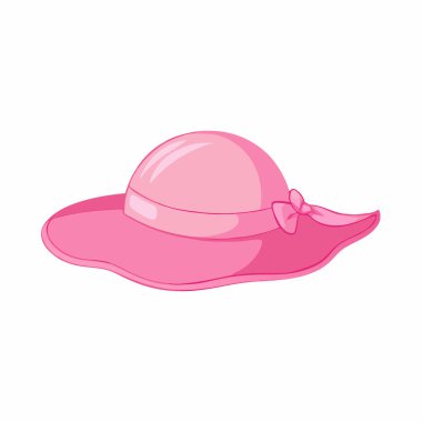 Pembe şapka ikon vektör illüstrasyon tasarımı