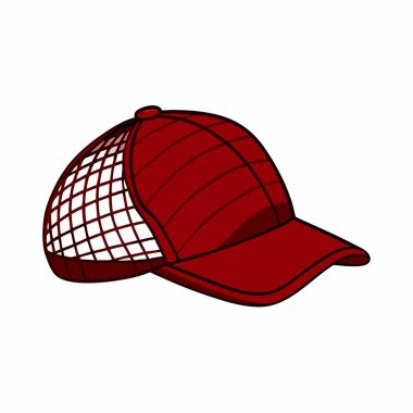 beyaz izole Kırmızı beysbol şapkası