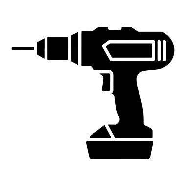 Kablosuz matkabın siyah bir silueti beyaz arka planda gösterilir. Matkap, tabanında biraz genişletilmiş bir Chuck, bir tetik tutacağı ve bir batarya paketi barındırıyor. Matkabın gövdesi zarif, modern bir tasarıma sahiptir.
