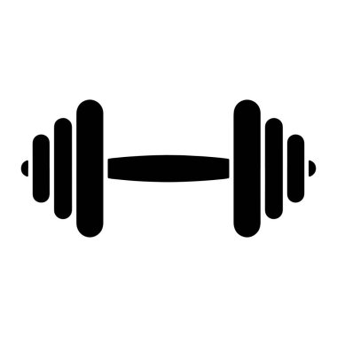 Bir halterin basit bir siyah silueti beyaz bir arkaplanda sergilenir. Dambılın her iki tarafında da kavrama ve ağırlıklar için merkezi bir çubuğu vardır, her biri yuvarlak bölümlerden oluşur. Genel tasarım temiz ve ikoniktir. 