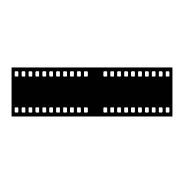 Yatay siyah bir film şeridi beyaz arka planda tasvir edilir. Film şeridinde üst ve alt kenarları boyunca eşit aralıklı dikdörtgen deliklerden oluşan bir seri yer almaktadır. Film şeridinin merkezi simsiyah. Bu da boş bir çerçeve olduğunu gösteriyor.