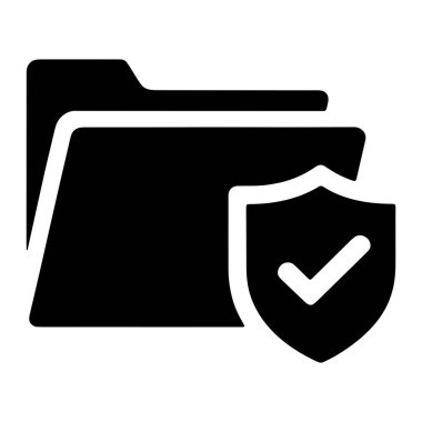 Siyah bir simge, bir kalkan ve işaretli bir klasörü betimler. Dizin yan tarafından sekmesi görünür olarak gösterilir. İçinde beyaz işaretli bir kalkan klasörün sağ tarafında üst üste konmuş durumda. Genel tasarım çok basit.