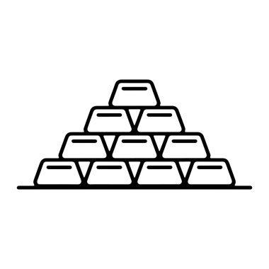 Basit bir siyah beyaz tasviri on altın külçeli bir piramit yığınını tasvir eder. Çubuklar dört sıra halinde dizilir, en altta dört çubuk, ikincide üç, üçüncüde iki ve üstte bir çubuk vardır. Her çubuğun iki yatay çizgisi vardır.