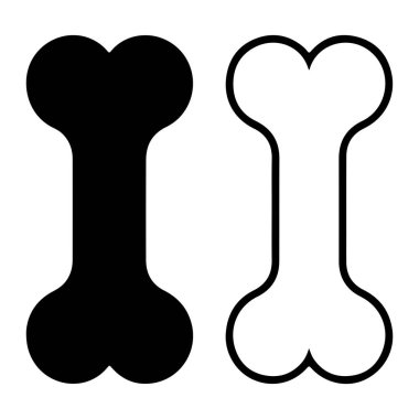 Beyaz arka planda iki kemik şekli yan yana sergilenir. Sol taraftaki kemik koyu siyah bir siluet, sağ taraftaki kemik ise kalın siyah kenarlı bir ana hat. Her iki kemiğin de yuvarlak uçlu c ile karakteristik şekli var.