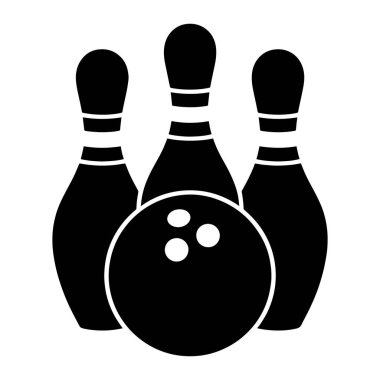 Siyah-beyaz bir grafik üç lobutun önünde üç parmak deliği olan bir bowling topu gösteriyor. Çiviler üçgen şeklinde dizilmiş. Önünde bir, arkasında iki tane çivi var. İğnelerin iki beyaz şeridi var.