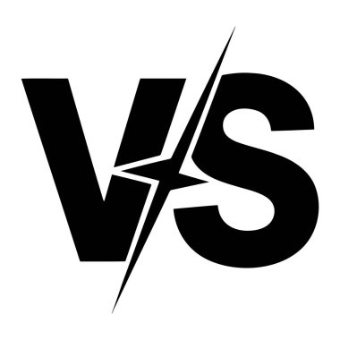 Temiz beyaz arkaplana karşı koyu bir siyah ve sembol belirgin bir şekilde gösterilir. V ve S harfleri, kompozisyonun merkezini kesen keskin, açısal bir yıldırım grafiğiyle stilize edilmiş ve ayrılmıştır. Tasarım minimalist. 