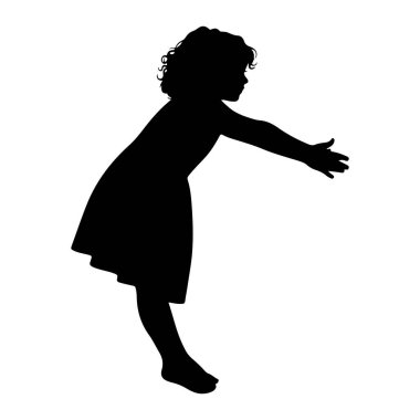 Beyaz arka planda kıvırcık saçlı bir çocuğun siyah silueti tasvir edilir. Çocuk bir elbise giyiyor ve kollarını ileri doğru açıyor, avuç içleri açık, uzanarak ya da misafirperver bir jest yaparak. Çocuğun bedeni hafifçe eğiliyor.