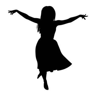 Dansçı bir kadının siyah silueti beyaz bir arka planda resmedilir. Dinamik bir pozda yakalanır, kolları dışa doğru açılır ve bacakları sanki sıçrama ya da dönüş noktasındaymış gibi eğilir. Uzun saçları arkasında akıyor, ve F harfi giyiyor.