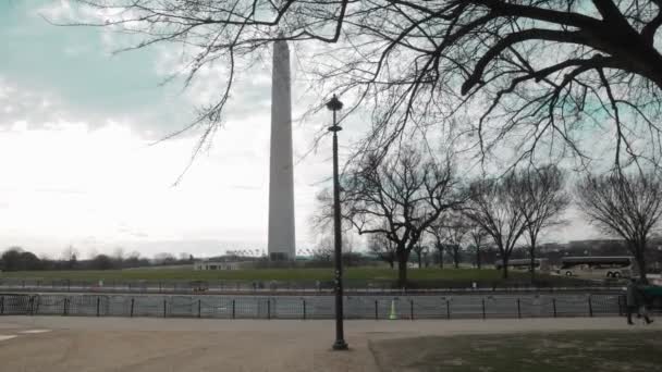 Tourné Depuis Parc Washington Monument Images Haute Qualité — Video