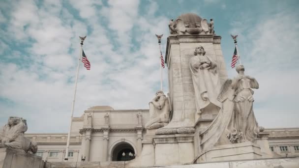 워싱턴 Dc에있는 콜럼버스 서클의 고품질 — 비디오