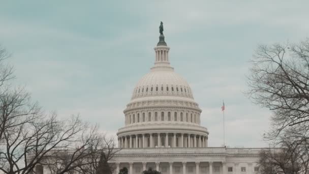 Dagtid Filmade Capitol Building Washington Högkvalitativ Film — Stockvideo