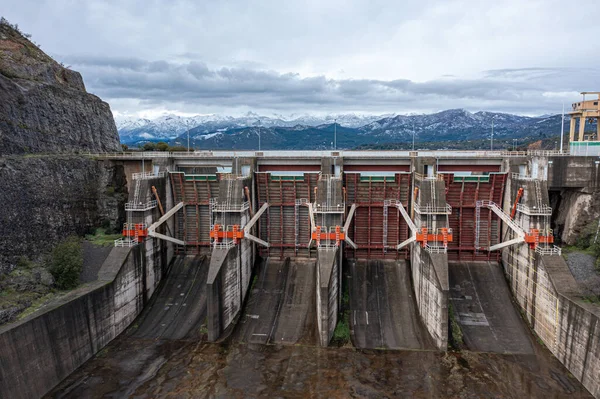 Dam Als Colbun Chili Luchtfoto Drone Fotografie — Stockfoto