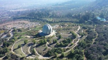 Santiago Şili 'deki Bahai Tapınağı' nın tüm dinlerinin hava manzarası..