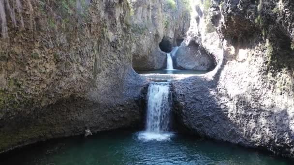 Nationalpark Siete Tazas Vattenfall Radal Siete Tazas Maule Chile — Stockvideo