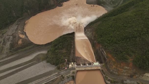 Дамба Мачакура Після Затоплення Регіоні Мауле Чилі 2023 Році — стокове відео