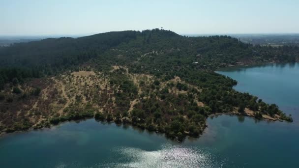 Linea Costiera Del Lago Colbun Nella Regione Maule Cile — Video Stock