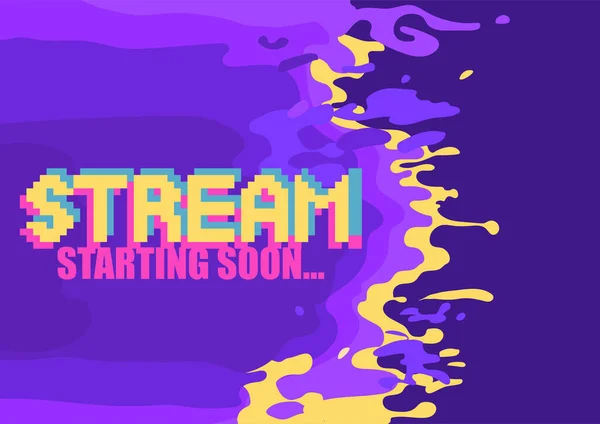 Stream Starting Soon Phrase Written Fonts Including Bold Uppercase Pixel —  Vetores de Stock