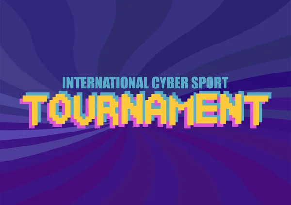 International Cyber Sport Tournament Girls Team Phrase Written Fonts Dominance — Stok Vektör