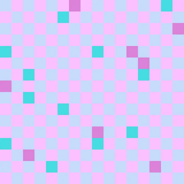 Abstract Seamless Plaid Pattern Colorful Rectangles Pixel Art Style Vector — стоковый вектор