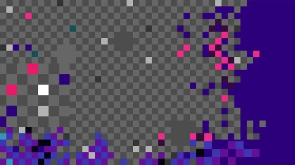 Piksel Sanat Tarzında Renkli Dikdörtgenlerle Inşa Edilmiş Soyut Bir Arkaplan — Stok Vektör