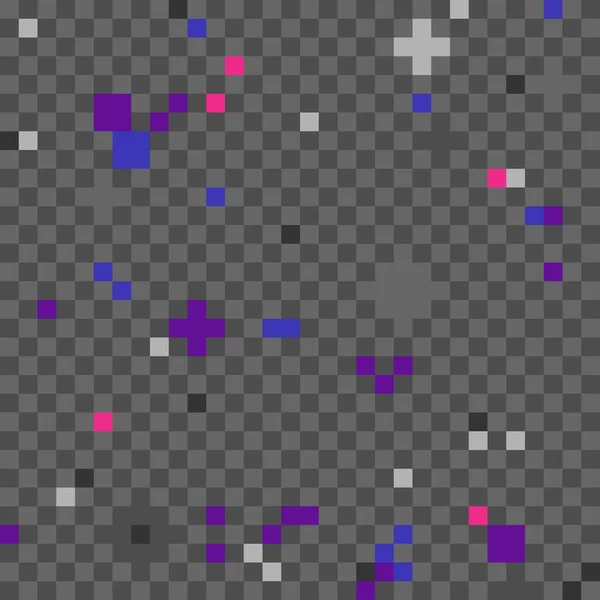 Abstraktní Bezešvý Vzor Stupních Šedi Barevných Obdélníků Pixelovém Stylu Vektorový — Stockový vektor