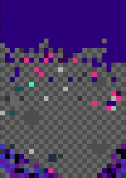 Fond Abstrait Construit Avec Des Retouches Colorées Dans Style Pixel — Image vectorielle