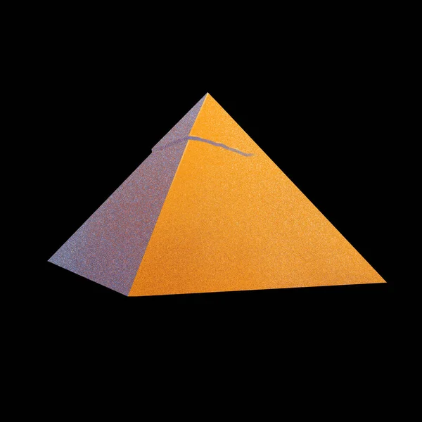 古埃及现实的金字塔式数字喷水风格 在黑色背景上孤立的说明 — 图库照片