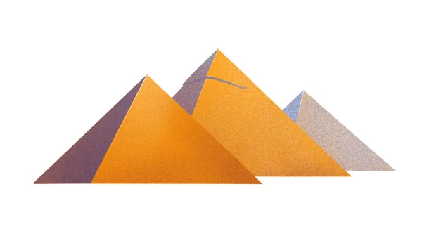 Pyramidový Komplex Gíze Digitálně Malované Ilustrace Egypta Stylu Airbrushingu — Stock fotografie