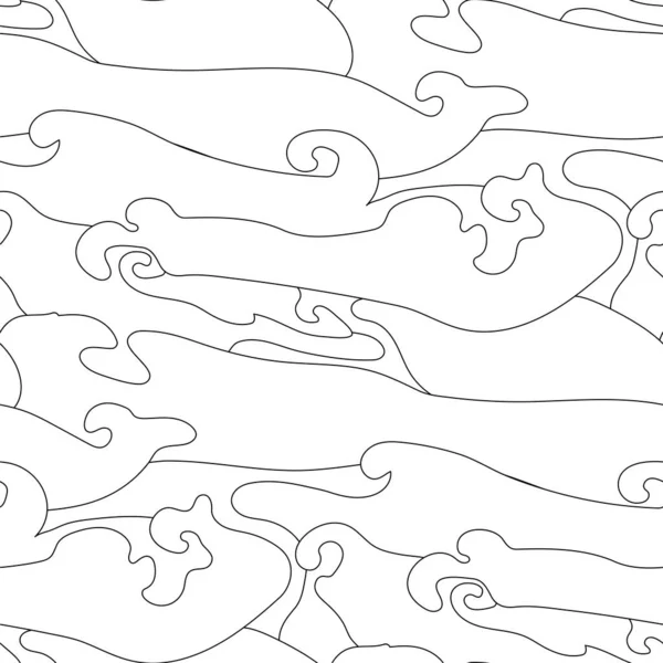 Абстрактний Безшовний Візерунок Рідких Графічних Потоків Векторний Повторюваний Геометричний Дизайн — стоковий вектор