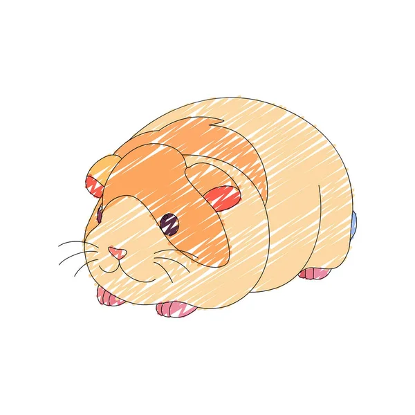 Lemming dos desenhos animados animal pequeno engraçado com pele