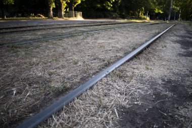 Eski paslı demiryolu parça