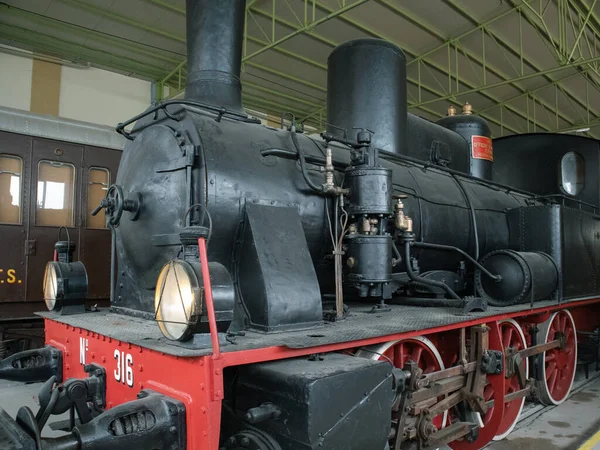 Locomotiva Vapor Vintage Museu Transporte Ferroviário Cidade Italiana Lecce — Fotografia de Stock