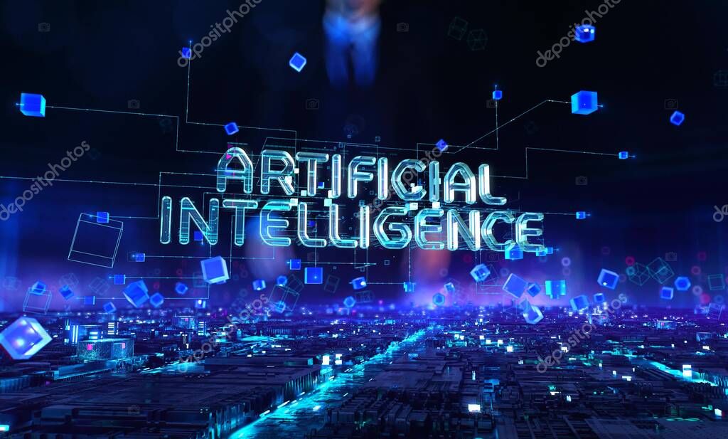 Digital technology hitech concept. Dynamic digital background