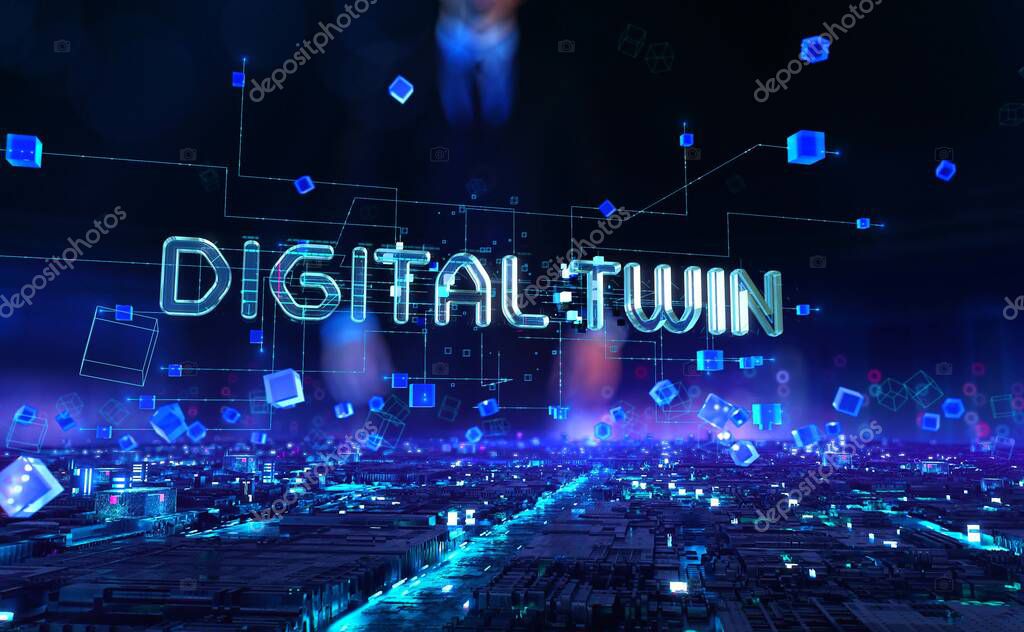 Digital technology hitech concept. Dynamic digital background