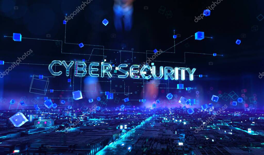 Digital technology hitech concept. Dynamic digital background