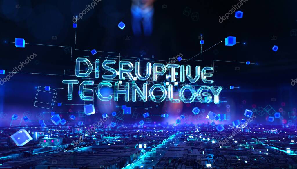 Digital technology hitech concept. Dynamic digital background