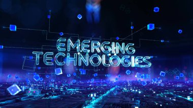 Digital technology hitech concept. Dynamic digital background