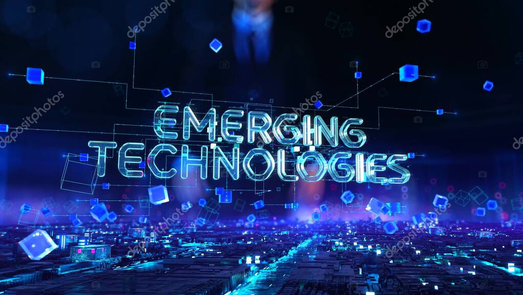 Digital technology hitech concept. Dynamic digital background