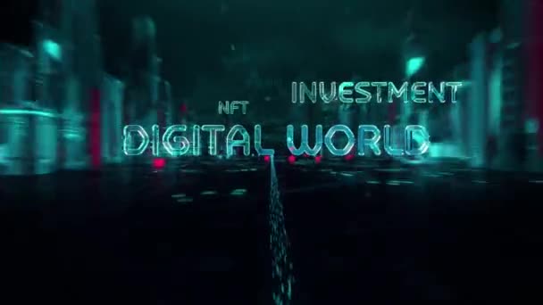 Digitale Stad Diversiteit Van Bedrijfsleven Technologie Internetconcept — Stockvideo